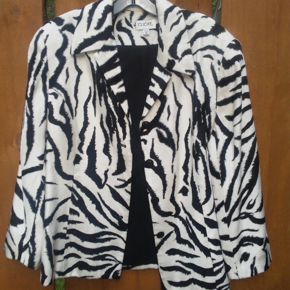 Zebra Print Cozy Blazer